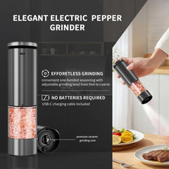 Electric Salt and Pepper Grinders Set