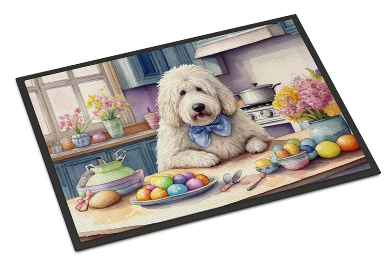 Decorating Easter Komondor Doormat