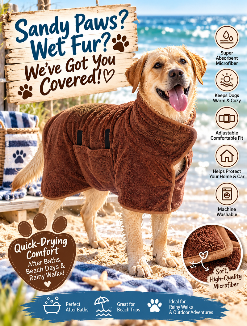 Dog Microfiber Bathrobe