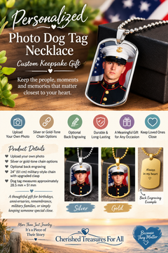 Personalized Photo Dog Tag Necklace | Custom Keepsake Gift