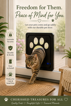 Creative Pet Door with Scratch-Resistant Design