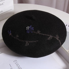 Vintage Pumpkin Embroidered Floral Hat