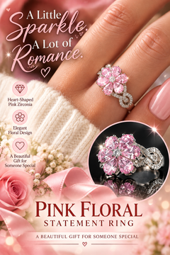 ImperaJewels™ Eda's Promise Ring with Pink Zirconia