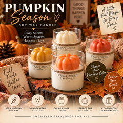 Pumpkin Season Soy Wax Candle• Seasonal Gift •Home Decor