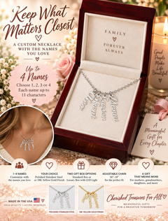 Multi-Name Verticle Necklace