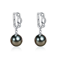 NONNYL Mothers Day gifts for mom women Wife gifts Anniversary Tahitian Black Pearls EarringBirthday day gifts Christmas day gifts Valentines Day gifts for her fine Jewelry Gifts for women wife