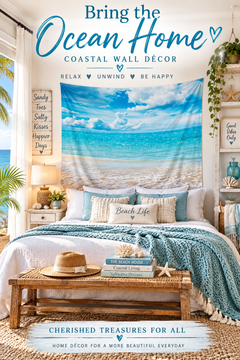 Hawaii Beach Tapestry, Printed Beach Wall Hanging