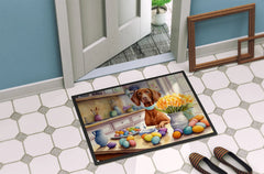 Decorating Easter Vizsla Doormat