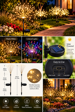 LED Solar Firework Garden Light for Christmas Decor (One Piece)