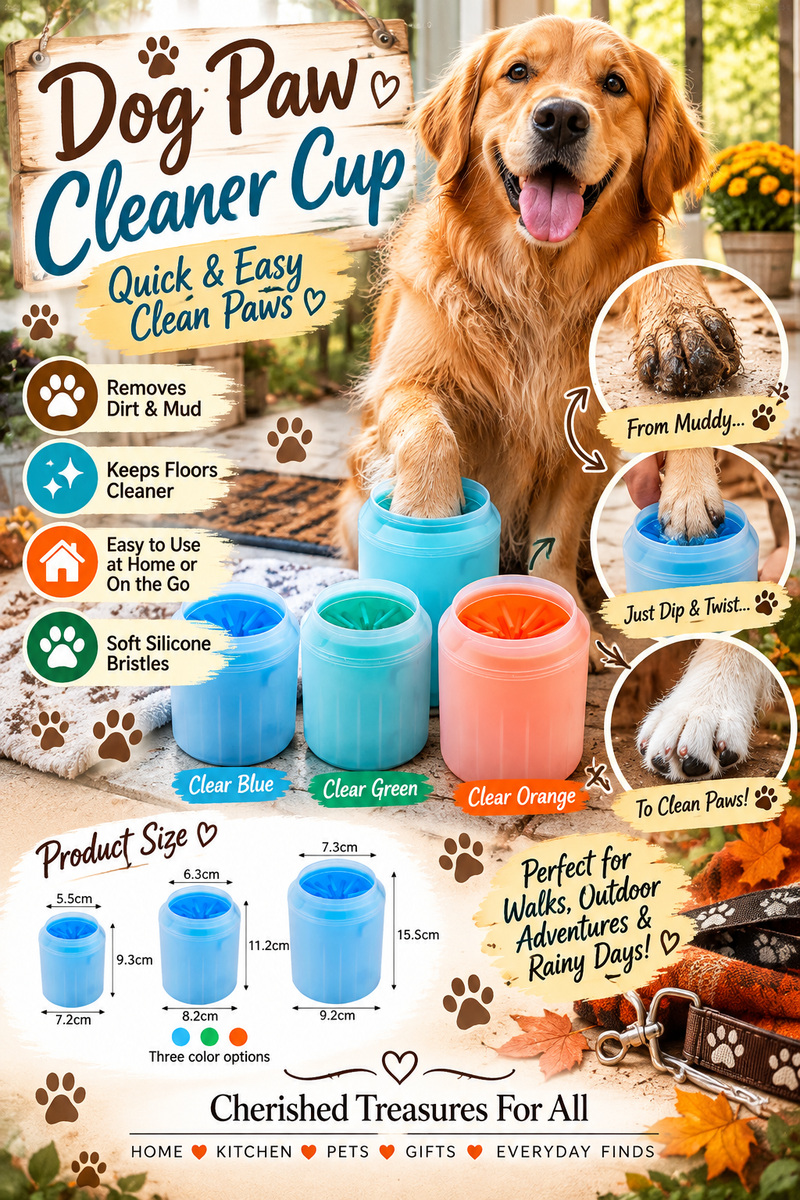 Portable Dog Paw Cleaner Cup | Soft Silicone Paw Washer