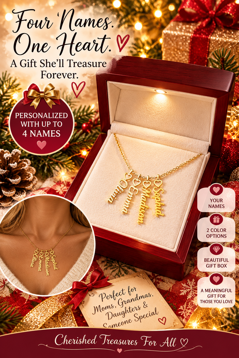 Personalized Multi-Name Necklace – Custom Family Jewelry Gift