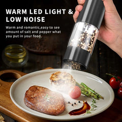 Electric Salt and Pepper Grinders Set