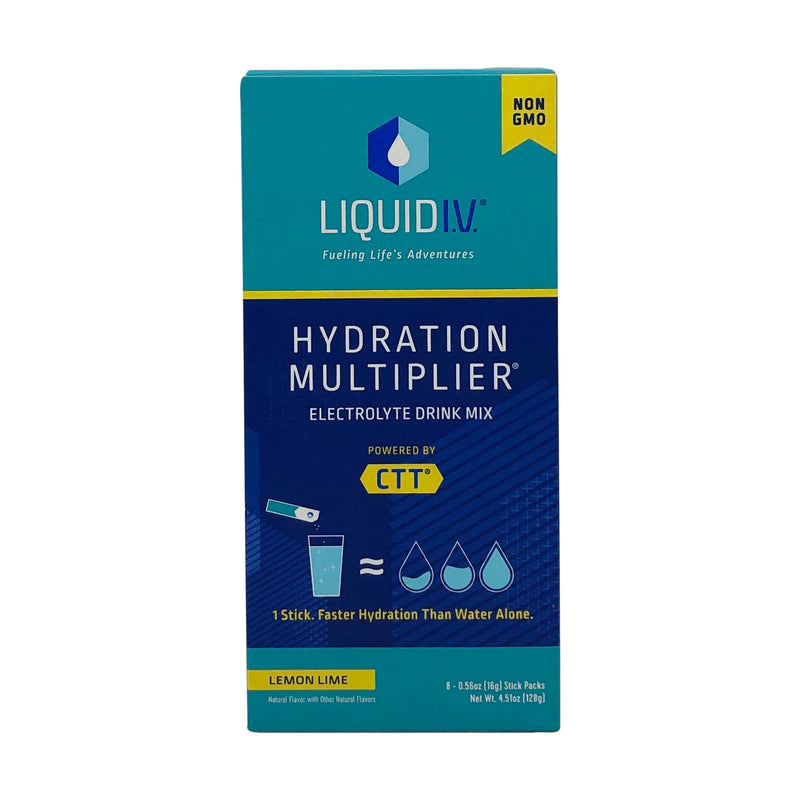 Liquid I.V. Hydration Multiplier Electrolyte Powder Easy Open Packets Supplement Drink Mix (Lemon Lime 8 Count)
