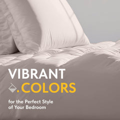 Beige Duvet Cover Queen Size Microfiber Set of 1 Down Comforter Cover 2 Pillows