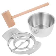 ABOOFAN Pomegranate Peeler Pomegranate Deseeder Peeling Tool with Bowl and Wooden Hammer Stainless Steel Arils Removal Tool Pomegranate Prep Tool Kitchen Gadget