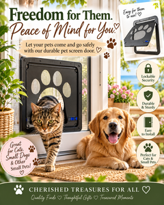 Creative Pet Door with Paw-Shaped Opening