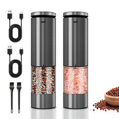 Electric Salt and Pepper Grinders Set