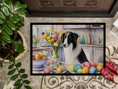 Decorating Easter Borzoi Doormat