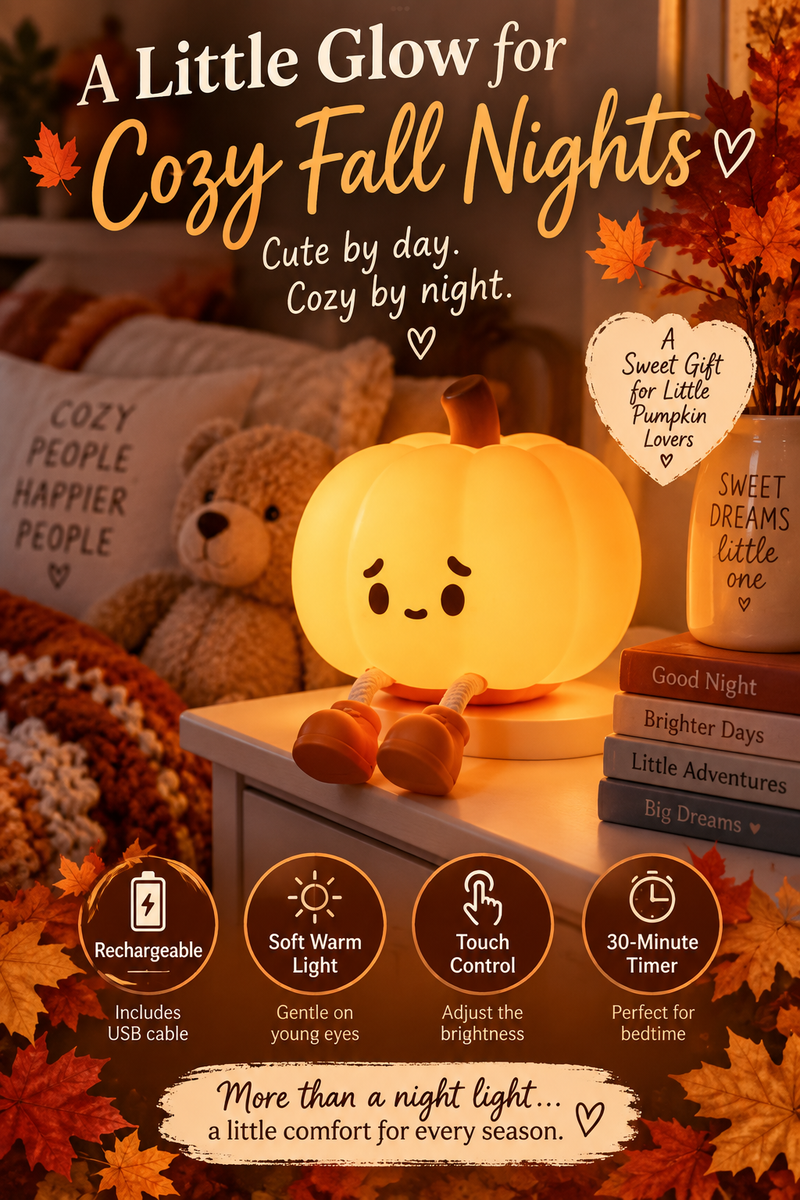 SpookyGlow Silicone Pumpkin Night Light
