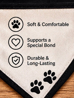 Emotional Support Animal Dog Bandana Dog Scarf Holiday Dog Bandanas Dog Bandana for Small Medium Large Dogs Black Dog Bandana Gift for Dog Lover Service Dog Collar (A31)