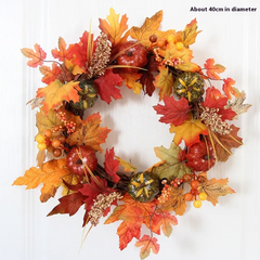 Pumpkin Harvest Fall Wreath | Autumn Door Decor