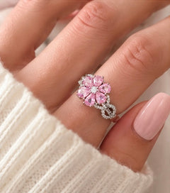 ImperaJewels™ Eda's Promise Ring with Pink Zirconia