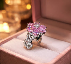 ImperaJewels™ Eda's Promise Ring with Pink Zirconia