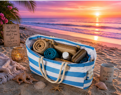 Beach Bags For Women - Large Beach Bags with Zipper Waterproof Sandproof Swim Pool Bag Large Tote