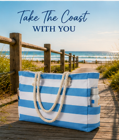 Beach Bags For Women - Large Beach Bags with Zipper Waterproof Sandproof Swim Pool Bag Large Tote