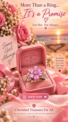 ImperaJewels™ Eda's Promise Ring with Pink Zirconia