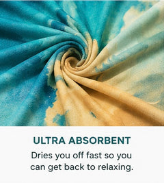 SUNY Microfiber Beach Towel: Beach Collection - Quick Dry Sand Free Beach Towel Compact Travel Towel Lightweight - Large Beach Towel (63” x 31.5”) Laguna Beach