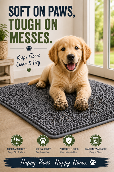 Absorbent Muddy Paw Dog Mat