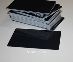 Glossy Finish Black Acetate Blank Plastic PVC Business Cards For Laser Engraving