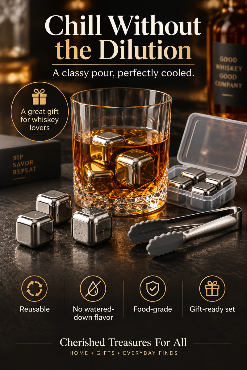 Reusable Whiskey Chilling Stones Set | No-Dilution Drink Chillers