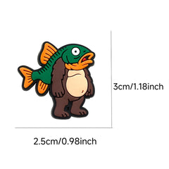 6-200pcs Hot sales Brainrot Cartoon Animals Series PVC shoe Accessories Detachable Waterproof  DIY Shoe Decorations Kids Giftsts