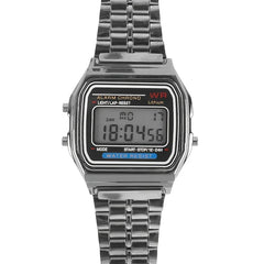 F91W Non-Waterproof Steel Band Watch For Women, Men, Business Clock, Multi-Functional LED Digital Sports Watch, Electronic Clock