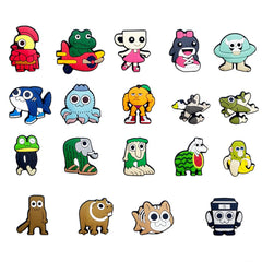 6-200pcs Hot sales Brainrot Cartoon Animals Series PVC shoe Accessories Detachable Waterproof  DIY Shoe Decorations Kids Giftsts