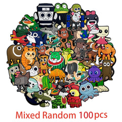 6-200pcs Hot sales Brainrot Cartoon Animals Series PVC shoe Accessories Detachable Waterproof  DIY Shoe Decorations Kids Giftsts