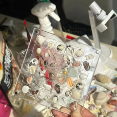 36-Grids Acrylic Seashell Display Box Durable Starfishs Trinket Storage Case For Bead Nail Jewelry Chic Gife