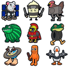 6-200pcs Hot sales Brainrot Cartoon Animals Series PVC shoe Accessories Detachable Waterproof  DIY Shoe Decorations Kids Giftsts