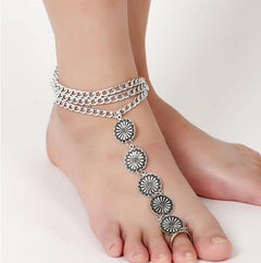 Vintage Floral Beach Anklet