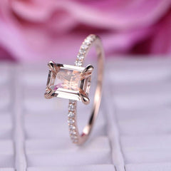 Fresh Pink Women's Artificial Diamond Ring