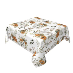 Sunshineyan Fall Tablecloth 60 x 60 Inch Square Pumpkin Maple Leaves Tablecloths Tablecloths Outdoor Polyester Thanksgiving Autumn Table Cover for Holiday Party Picnic Dinner Decor