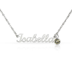 Custom Name Necklace with birthstone