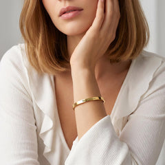 Personalized Engraved Cuff Bracelet | Custom Name & Message Jewelry