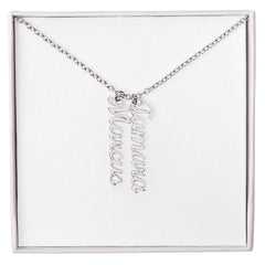 Multi-Name Verticle Necklace