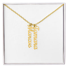 Multi-Name Verticle Necklace