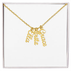 Multi-Name Verticle Necklace