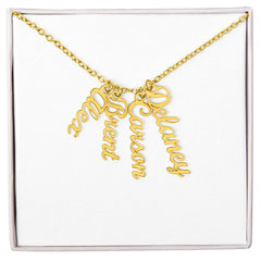 Multi-Name Verticle Necklace