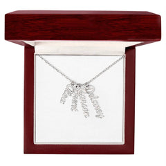 Multi-Name Verticle Necklace